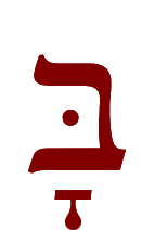 The letters 'b' in Hebrew with a Bet and a vowel point in Hebrew